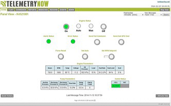 image of the Panel View for the M3G02Web Module